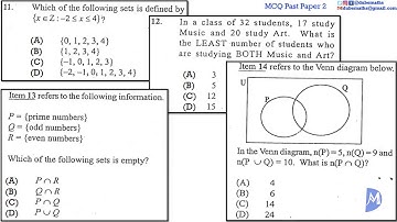11,12,13&14 | Sets | Multiple Choice 2 | CXC CSEC Mathematics