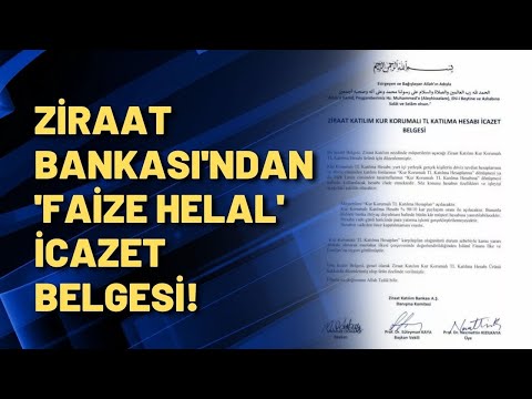 Ziraat Bankası'ndan 'Faize helal' icazet belgesi!