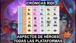 CRÓNICAS RIDI: ASPECTOS DE HÉROES FB, WEB Y MÓVIL HERO WARS