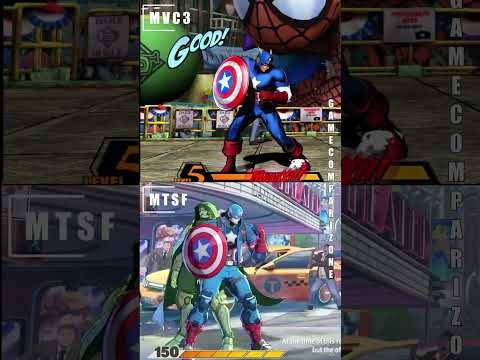 MARVEL TOKON Vs MARVEL Vs CAPCOM 3 Captain America Comparison