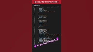 Rainbow Text Navigation Bar | HTML CSS