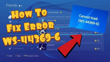 How To Fix PS4 Error WS-44369-6 - (Quick Fix!)