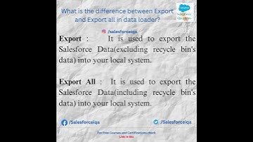 What is the difference between Export and Export all in data loader?