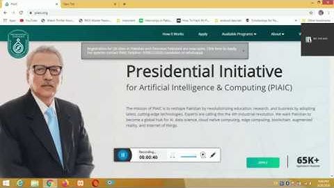 How to register in PIAIC program 2020.