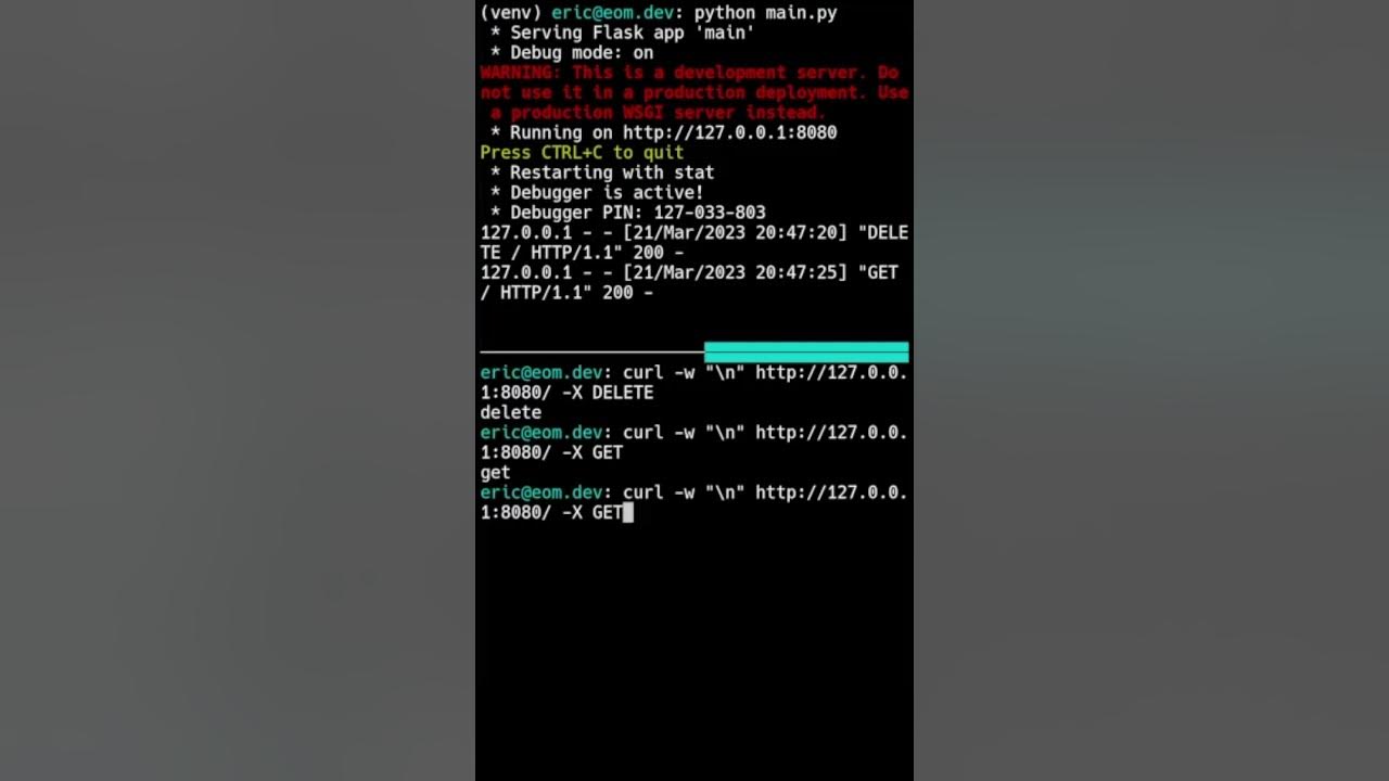 differentiating http methods on a flask route in python YouTube