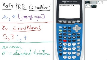 TI84 Calc Probability Random Number from Specified Normal Distribution