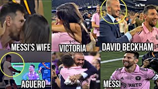 🤯Aguero, Messi's wife, David& Victoria Beckham Crazy Reactions to Messi Winning Trophy !!🏆😍