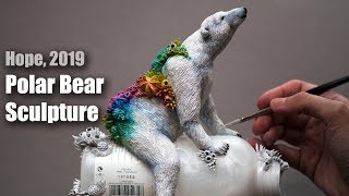 Polar Bear Sculpture - Epoxy Clay - Time Lapse