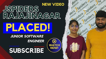 STUDENT PLACEMENT JOURNEY AS A Software Engineer  FROM JSPIDERS RAJAJINAGAR.