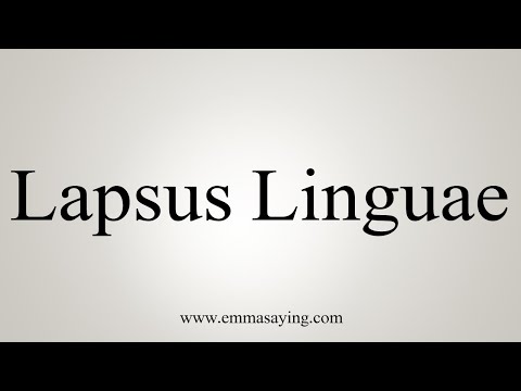 lapsus linguae definition