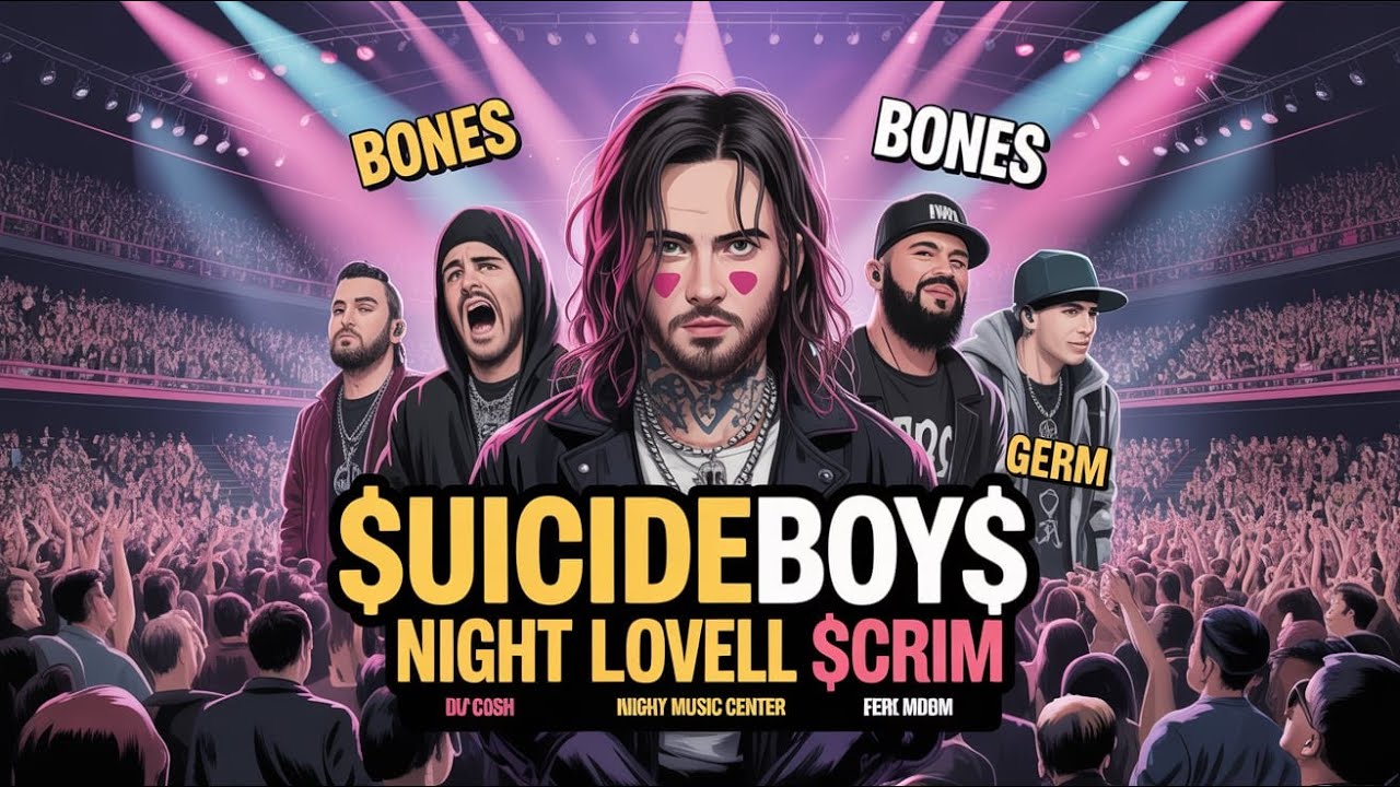 $uicideboy$ Grey Day Tour 2025 – Explosive Live at Ruoff Music Center ft. BONES, Night Lovell & Germ