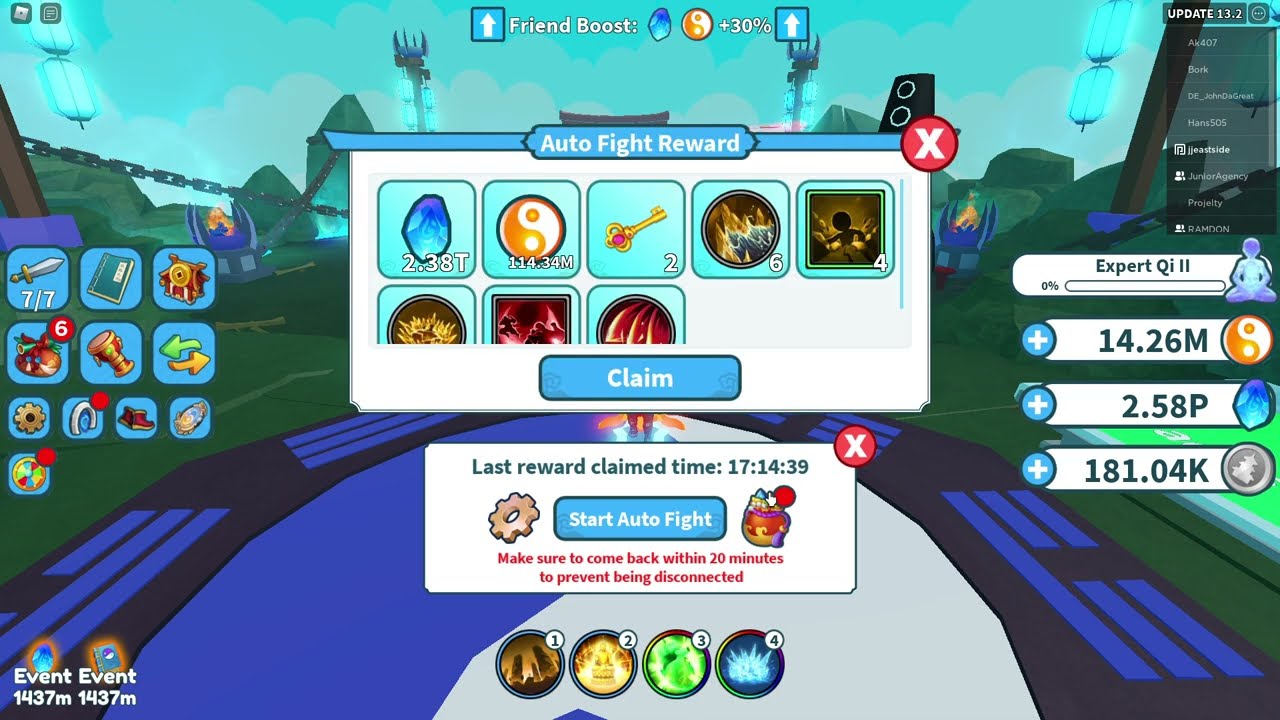 Weapon Fighting Simulator - 17 Hours of Auto Fighting QI!