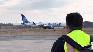 United Airlines | Boeing 737 Max 8 | Landing at Carbondale, Illinois