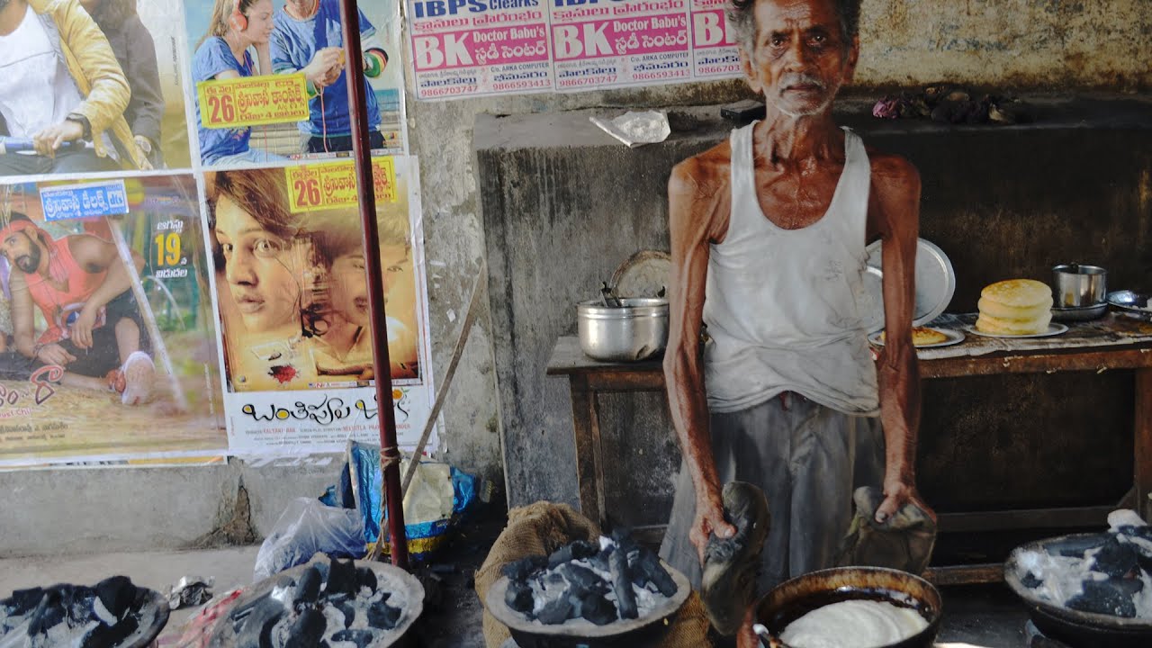 Inspirational Old Man from India ||Famous Dibba Rotti on Charcoal || Rare Street Food in India | Street Byte