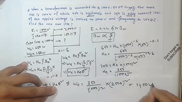 Transformer math problems(Core Losses) 3 || Bangla || Electrical Machine 1