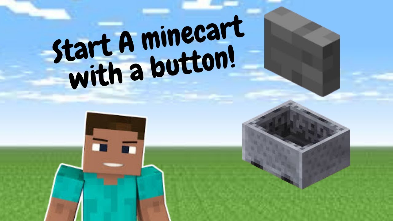 How To Start A Minecart With A Button! (Quick And Easy Tutorial) - YouTube