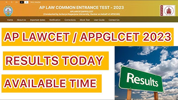AP LAWCET 2023 RESULTS AVAILABLE TODAY | LAWCET / APPGLCET RESULTS TIME