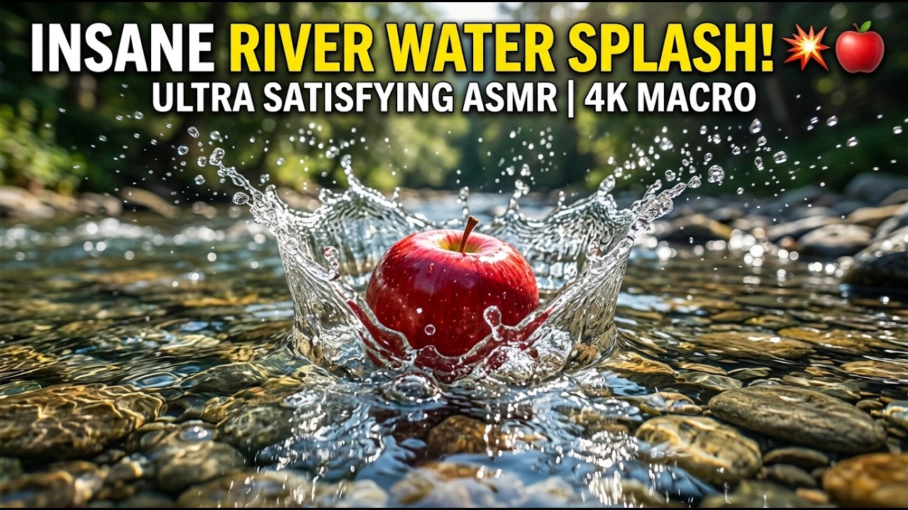 Oddly Satisfying Fruit Splash Compilation | Slow Motion ASMR Water Sounds | ASMR | ASMR 4K