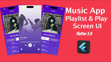 🔴 Flutter Music App UI - Playlist & Song Screen UI | Devhubspot