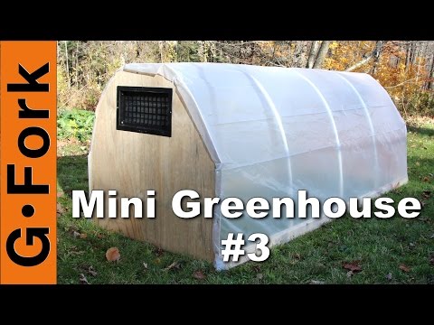 Mini Greenhouse Hoop House #3   GardenFork.TV  trampoline greenhouse plans