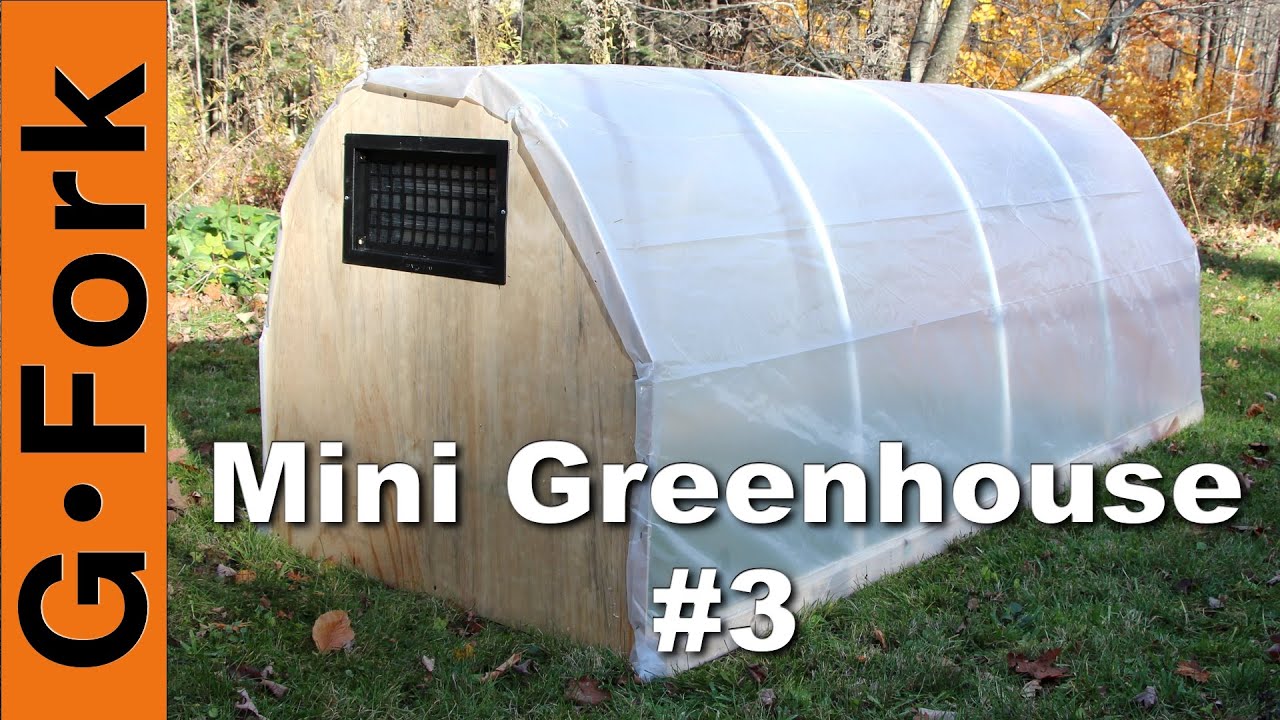Mini Greenhouse Hoop House #3 - GardenFork - YouTube
