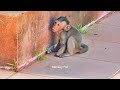Poor orphan tiny ramina crying because his dad stop care baby missing mom rana