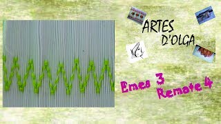 Hand Embroidery-Smocking Stitches:3-Step One Row Trellis | Eme de 3 y remate en 4 | Artesd'Olga
