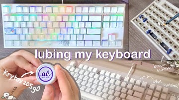 lubing my ducky keyboard 🐤
