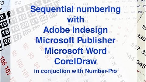 How do you add sequential numbers in InDesign?