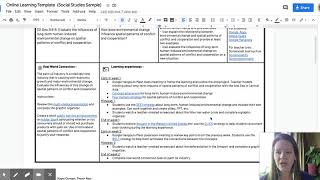 Online Template - Social Studies Sample