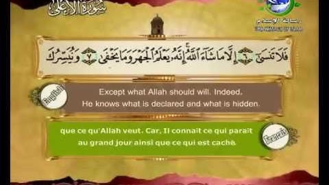 سورة الأعلى بصوت سعد الغامدي Surat Al A'la by Saad Al Ghamdy   YouTube
