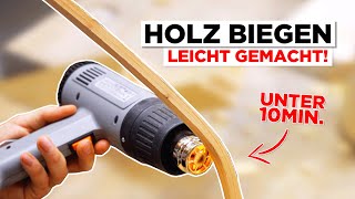 Krummes Holz gerade biegen! Mit Heißluftföhn in wenigen Minuten wieder gerade biegen