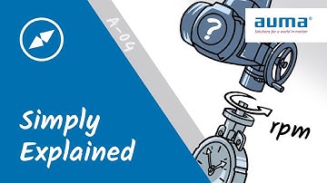 Selecting actuator │ Output speed and valve operating time │ AUMA Simply Explained EN-A-04