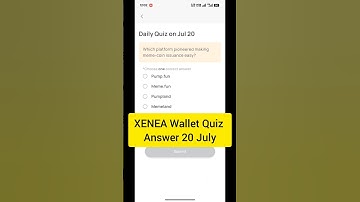 XENEA Wallet Quiz Answer 20 July | XENEA Wallet Today Voucher Code July 20 #quiz #xeneawallet