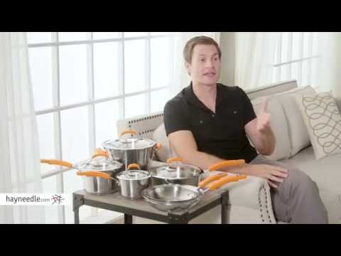 Rachael Ray Create Delicious 10 Piece Stainless Steel Cookware Set