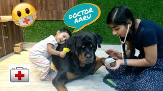 Jerry need medical treatment || baby and dog playing together || emotional dog video,