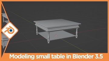 Blender modeling tutorial for beginners in English | Modeling small coffee table | Blender 3.5
