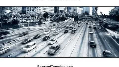 City Highway PowerPoint Template by PoweredTemplate.com