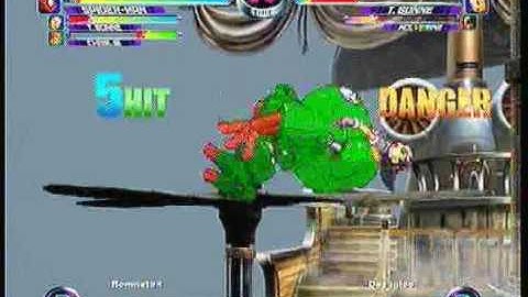 MvC2 Online (360): Brett (Cha/Spid/Tron) vs Das igloo (Bone/Wolv/Tron) 18 .:11.18.09:.