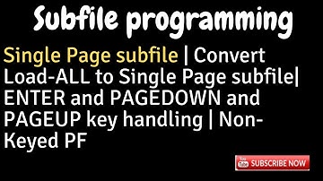 IBM i, AS400 Tutorial, iSeries, System i-Single Page Subfile|Convert LOAD-ALL to SINGLE PAGE subfile