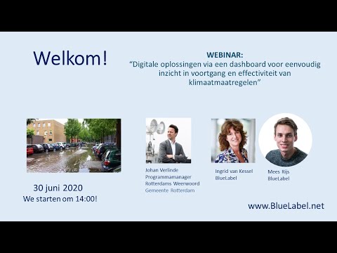 Webinar - Dashboard voor eenvoudig inzicht in voortgang en effectiviteit van klimaatmaatregelen