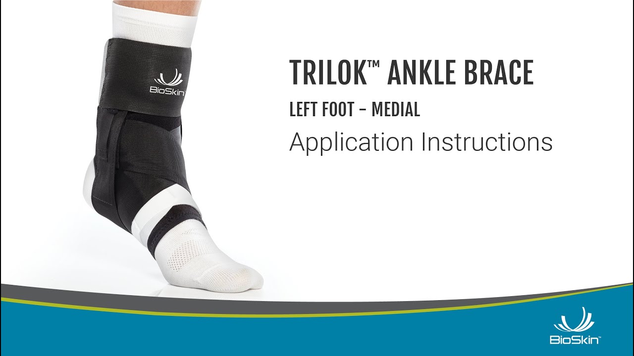 TRILOK ANKLE BRACE Left Foot Medial Application Instructions YouTube