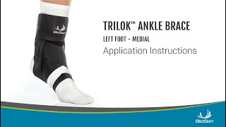 TRILOK ANKLE BRACE Left Foot - Medial Application Instructions screenshot 3