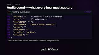 Session at08sh — Self-Healing & Visual Testing