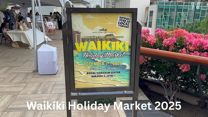 4K Waikiki Holiday Market 2025 at Royal Hawaiian Center in Waikiki, Honolulu, Oahu, Hawaii