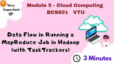 Data flow in running a MapReduce job in Hadoop with task tracker | BCS601 | module 5 cloud computing