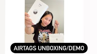 APPLE AIRTAGS UNBOXING \& DEMO