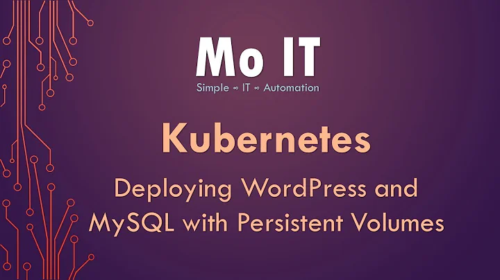 Kubernetes   Install Wordpress and MySql on Minikube with Persistent Volumes