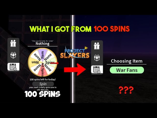 This Is What I Got From 100+ Daily Spins In Roblox Demon Slayer ( Project  Slayers ) 