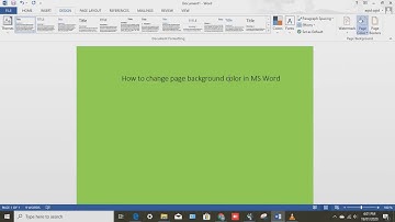 How to change MS Word page background color